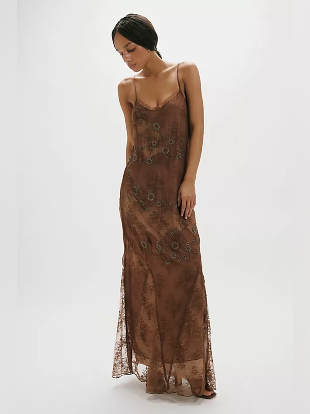 Free People Julio Maxi Dress, Umber Earth, NWT, Size M